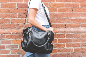 Eniture Black Leather Bag